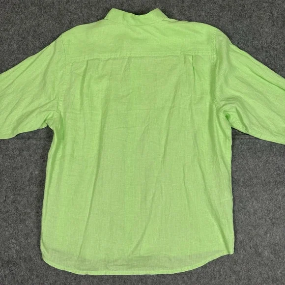Tommy Bahama Shirt Mens XL Green Linen Beach Summer Island Hawaiian - Picture 2 of 13